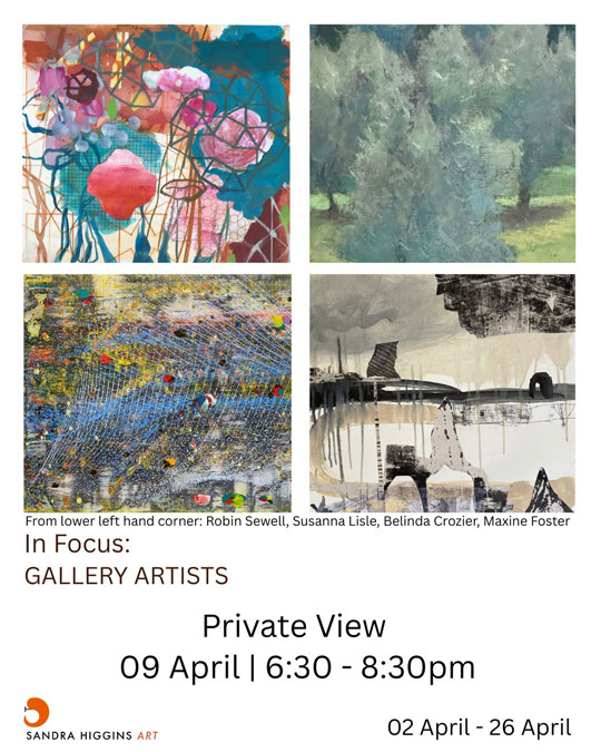 In Focus: Gallery Artists, an exhibition at the Sandra Higgins Art Gallery, Bath, UK