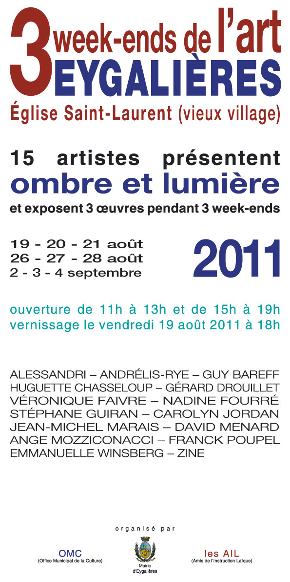 affiche des week-ends de l'Art 2011
