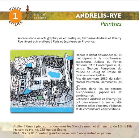 invitation Andrlis-Rye, Sous les feuilles d'automne N4 ", 
          Eygalières, 5 octobre - 3 novembre 2019