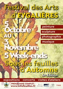 Programme Sous les feuilles d'automne N4 ", 
          Eygalières, 5 octobre - 3 novembre 2019