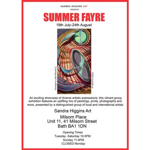 Summer Fayre, an exhibition at the Sandra Higgins Art Gallery, Bath, UK