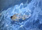 Piscine XIV, 31 juillet 1984, émail sur papier, 73 x 102 cm